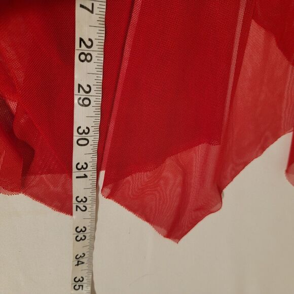 Womens Size XL Babydoll Lingerie Coquette Assymetric Hem Embroidered Floral - Picture 5 of 6